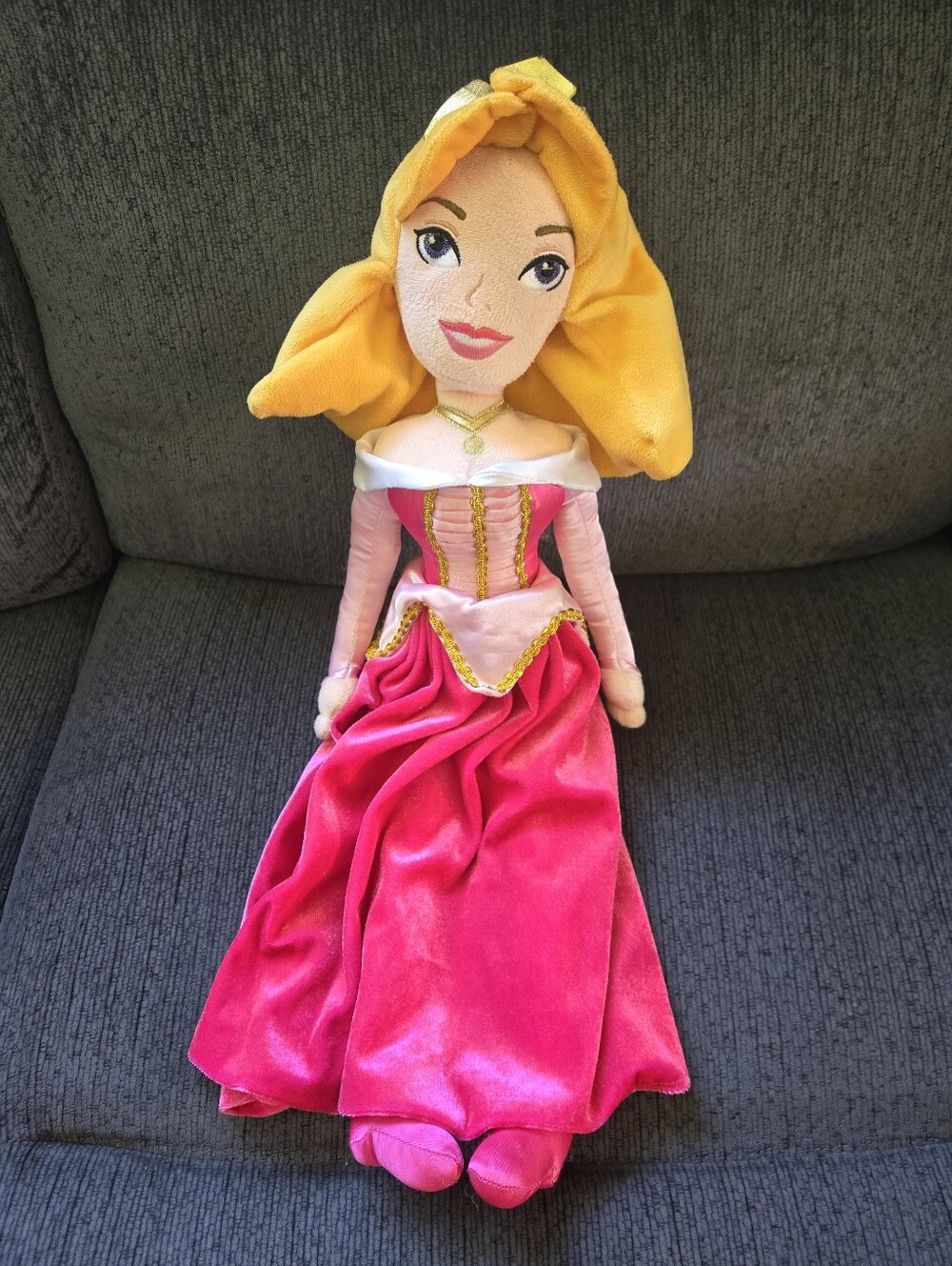 Disney Store Aurora Sleeping Beauty Princess Stuffed Soft Plush Rag Doll Toy